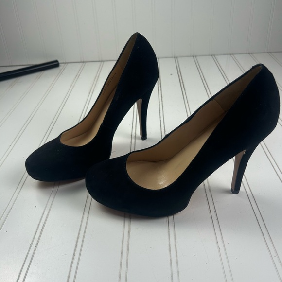 Talbots Black Suede Platform Stiletto Heel Pumps Womenโs Size 7B - Picture 3 of 9